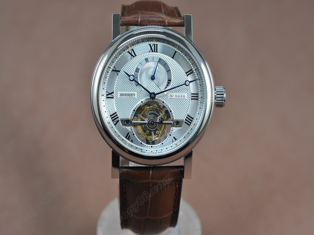 寶璣【男性用】Tourbillon Skeleton SS/Le/White Asian Manual 手上鏈搭載7