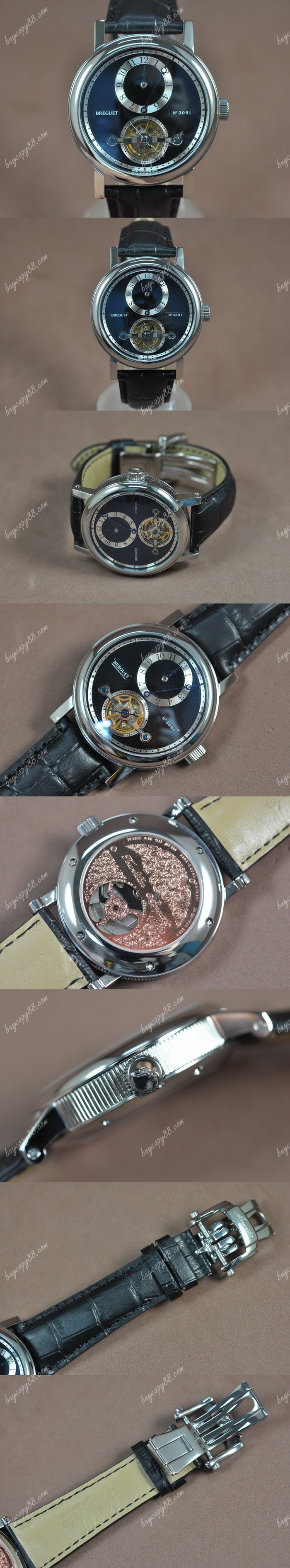 寶璣Breguet Tourbillon SS/LE Black dial Asia Auto搭載亞洲機芯陀飛輪錶0