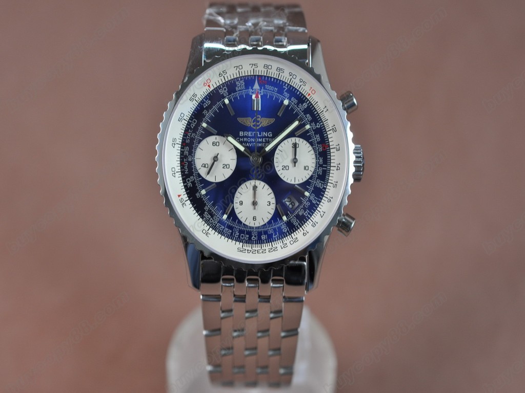 百年靈【男性用】 Navitimer Blue Dial Stick Markers Working Chronograph自動機芯搭載7