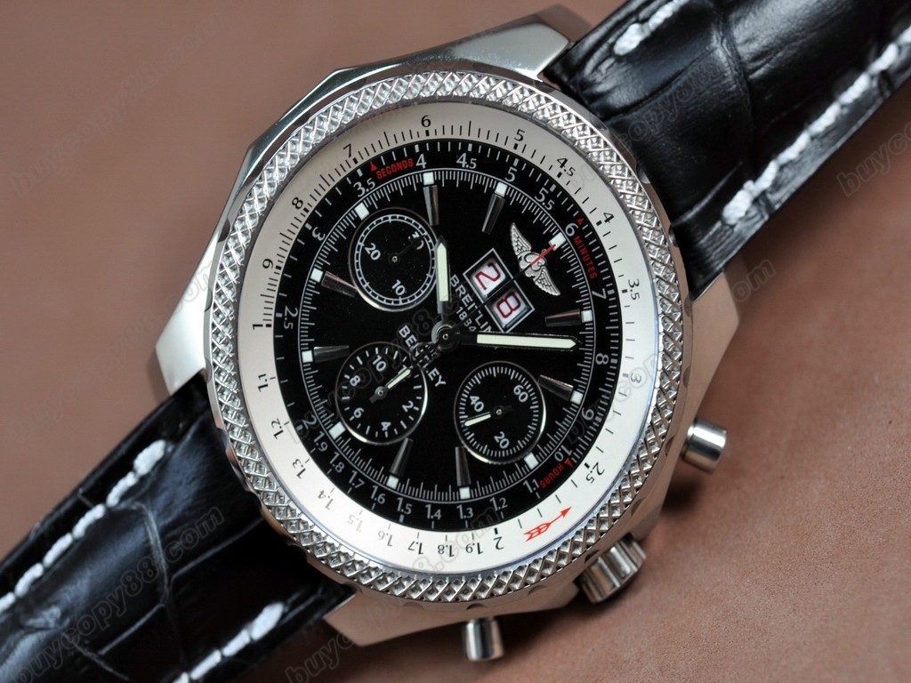 百年靈【男性用】 Bentley 6.75 Big Date Chrono LE Black Asia7750自動機芯搭載12