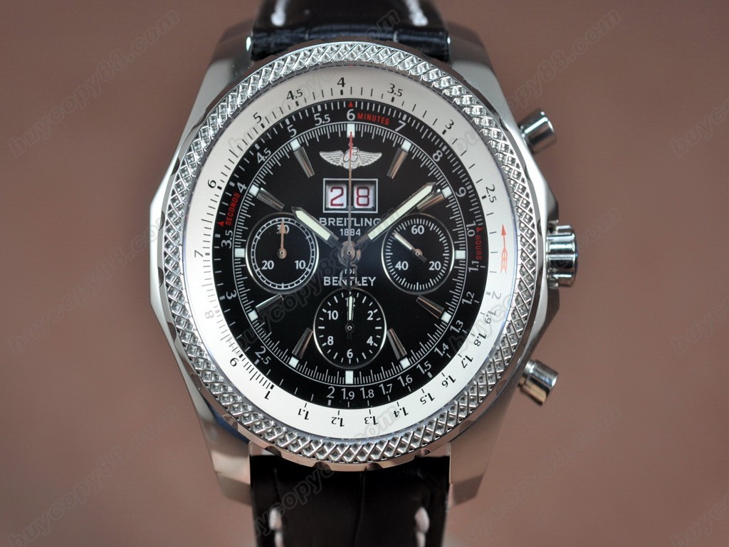 百年靈【男性用】 Bentley 6.75 Big Date Chrono LE Black Asia7750自動機芯搭載10