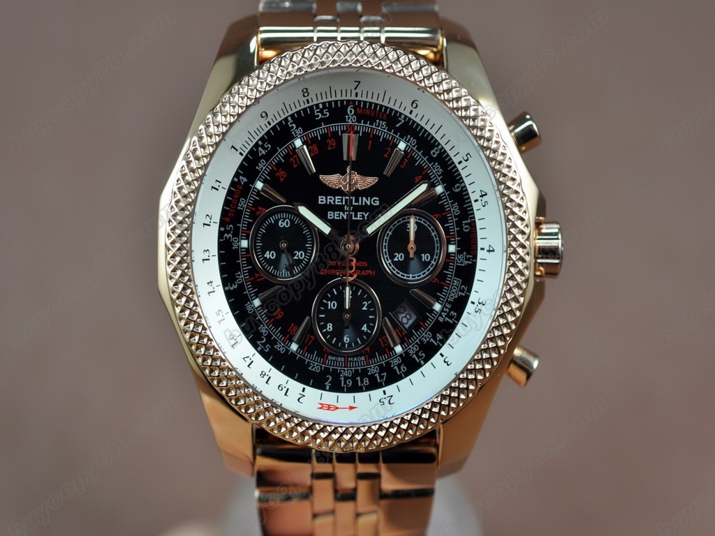 百年靈【男性用】 FG Bentley Chrono Full RG Black Dial Asia7750自動機芯搭載7