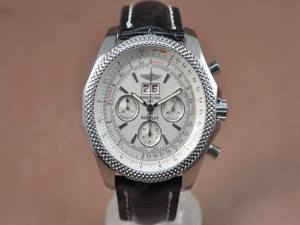 百年靈【男性用】Bentley Big Date Chrono SS/LE WhiteAsia7750自動機芯搭載9