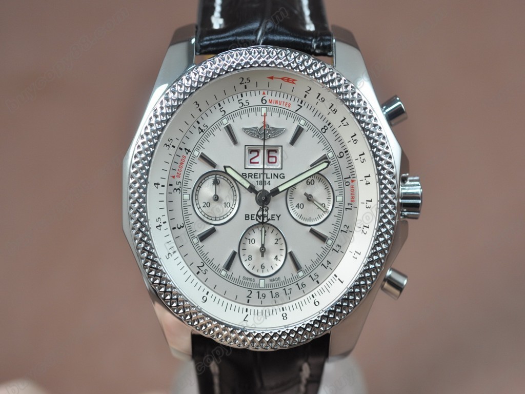 百年靈【男性用】Bentley Big Date Chrono SS/LE WhiteAsia7750自動機芯搭載8