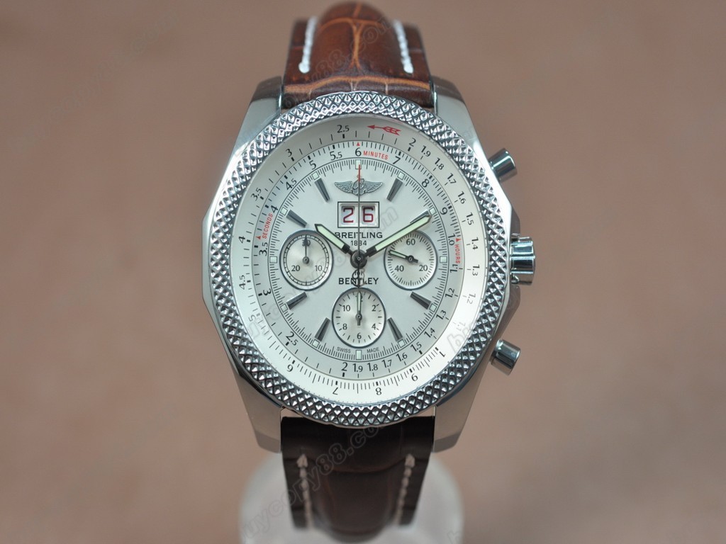 百年靈【男性用】Bentley Big Date Chrono SS/LE WhiteAsia7750自動機芯搭載3