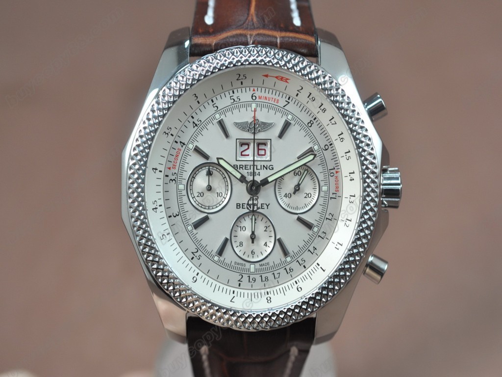 百年靈【男性用】Bentley Big Date Chrono SS/LE WhiteAsia7750自動機芯搭載4