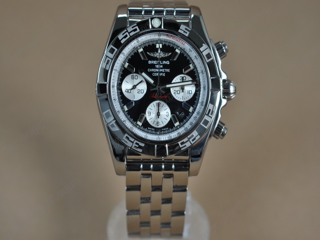百年靈【男性用】 Chronomat B01 SS/SS Black Sticks Asia7750自動機芯搭載8