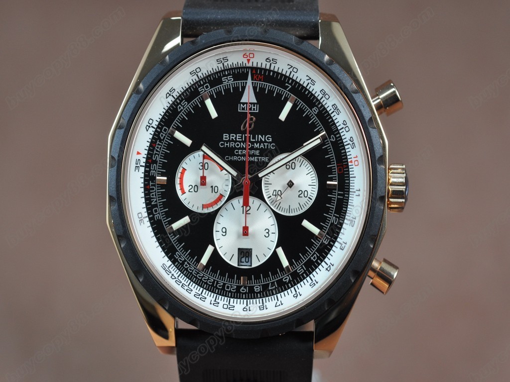 百年靈【男性用】 Chronomatic 49mm SS/RU White Asia7750自動機芯搭載3