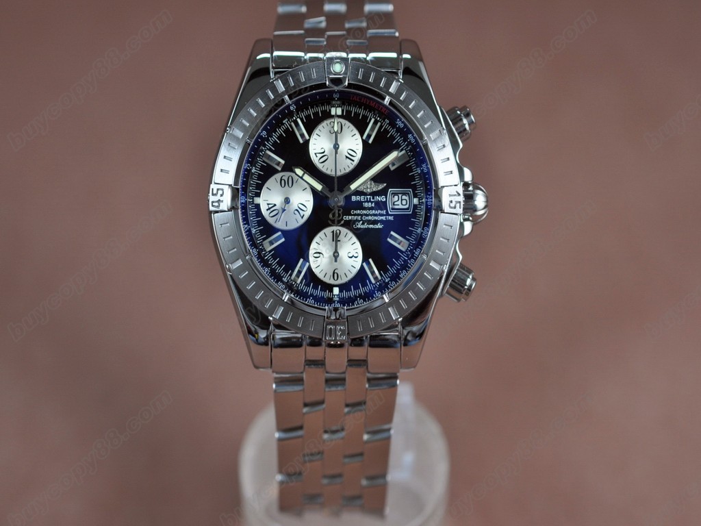 百年靈【男性用】 Chronomat Evolution Ult V3 SS/SS Blue Stk Asia7750自動機芯搭載7