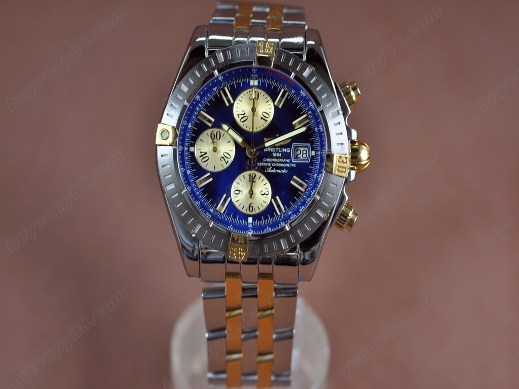 百年靈【男性用】Chronomat Evolution Ult V3 TT/TT Blue Stk Asia7750自動機芯搭載8