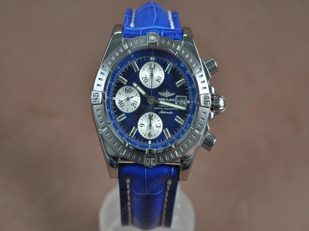 百年靈【男性用】Chronomat Evolution V2 SS/LE Blue Asia7750自動機芯搭載12