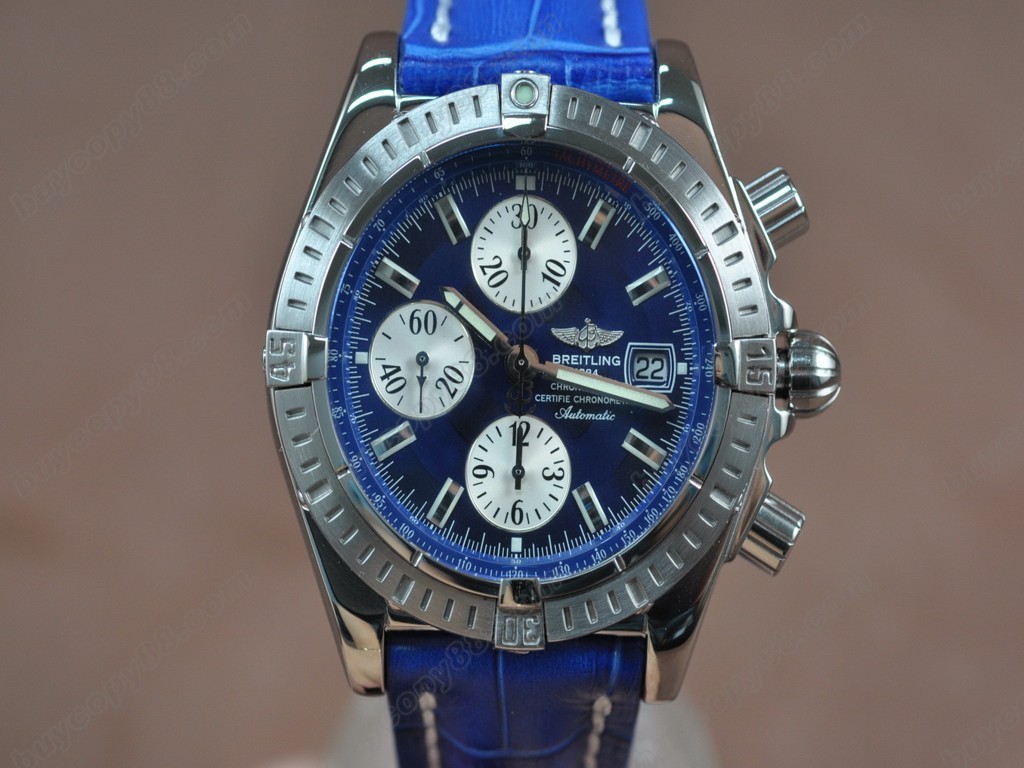 百年靈【男性用】Chronomat Evolution V2 SS/LE Blue Asia7750自動機芯搭載11