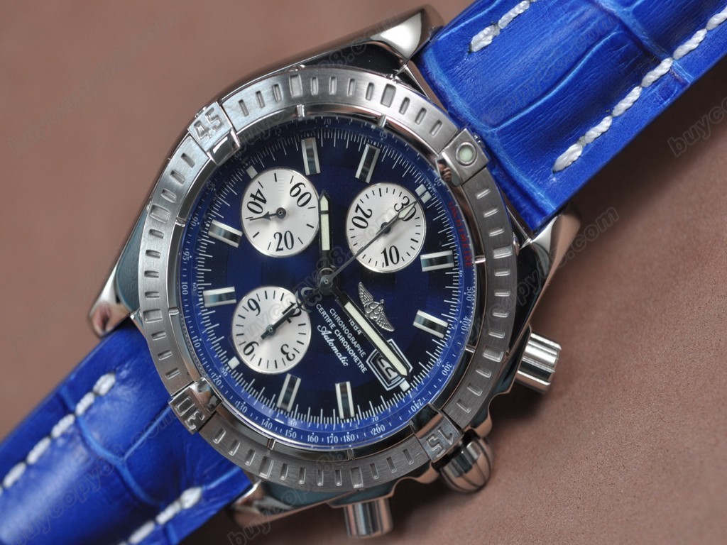 百年靈【男性用】Chronomat Evolution V2 SS/LE Blue Asia7750自動機芯搭載10