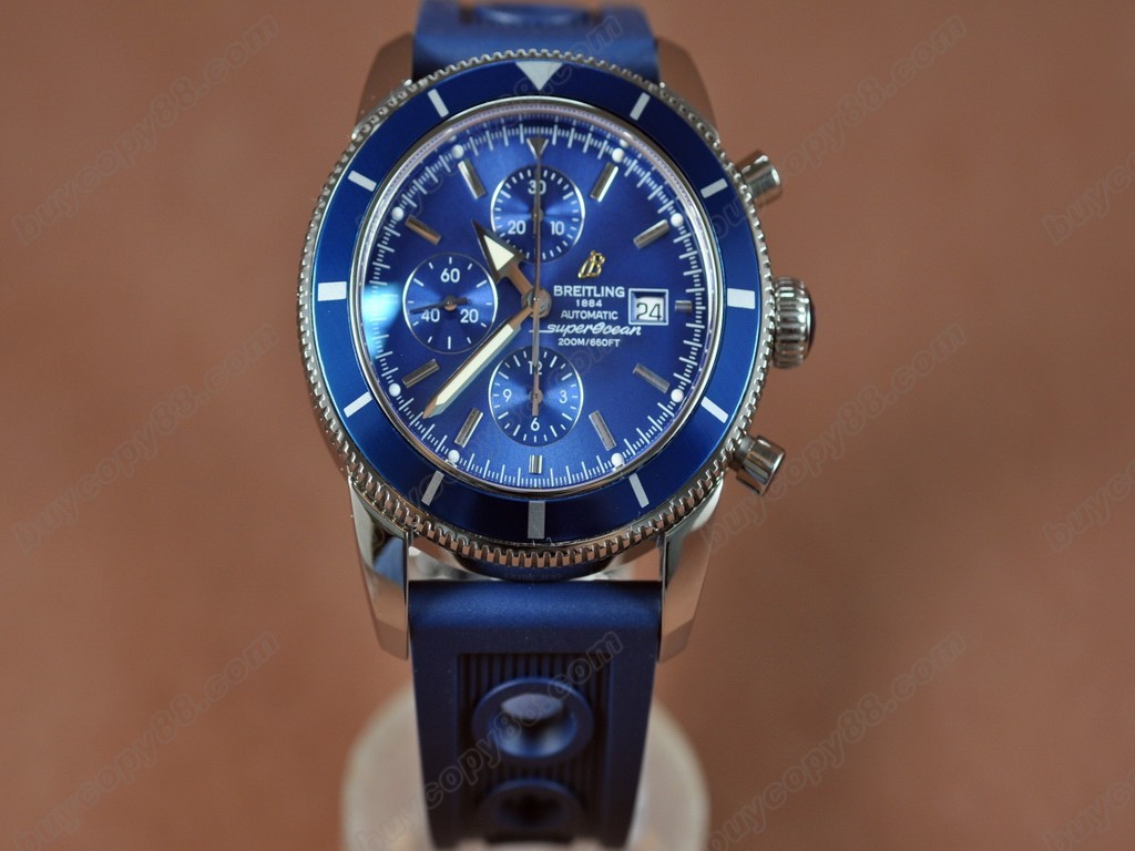 百年靈【男性用】Superocean Heritage Chrono SS/RU Blue Asia7750自動機芯搭載6