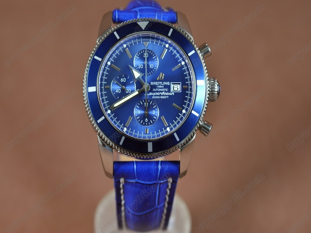 百年靈【男性用】Superocean Heritage Chrono SS/LE Blue Asia7750自動機芯搭載4