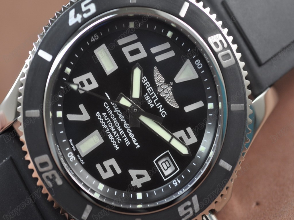 百年靈【男性用】SuperOcean 42mm SS/RU Black Ultimate Edition A-2824 自動機芯搭載0