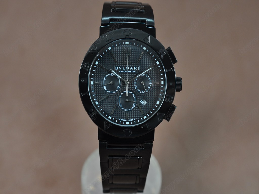 寶格麗【男性用】 Bvlgari Bvlgari PVD Black Japan OS20 石英機芯搭載5