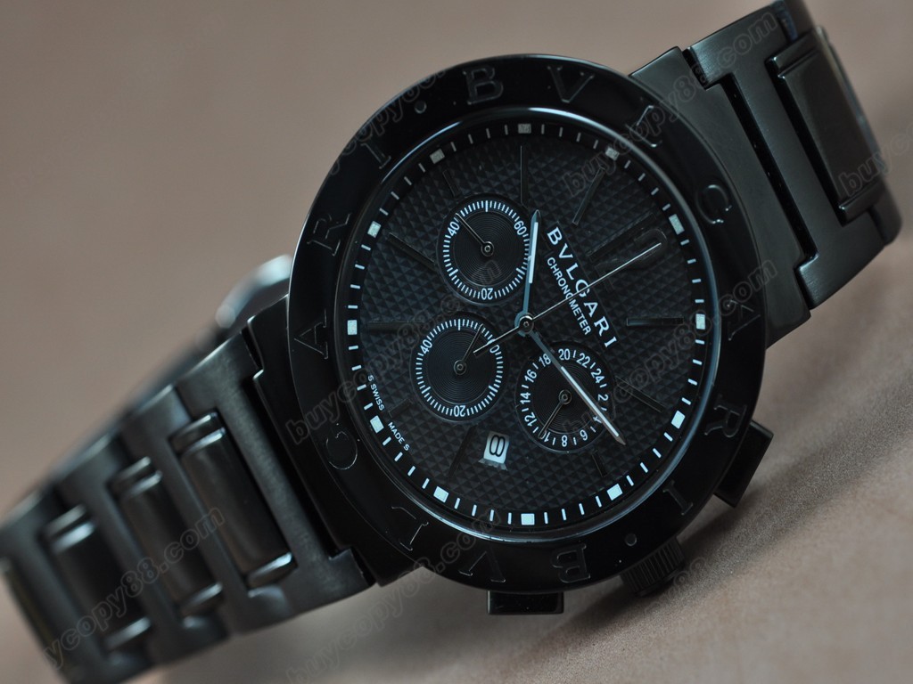 寶格麗【男性用】 Bvlgari Bvlgari PVD Black Japan OS20 石英機芯搭載3