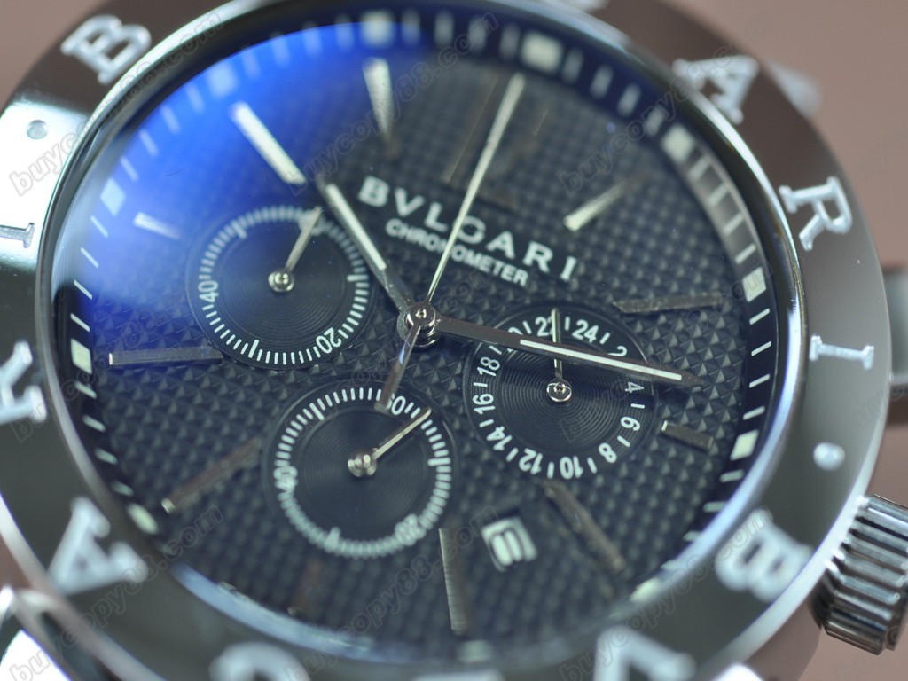 寶格麗【男性用】 Bvlgari Bvlgari SS Black Japan OS20 石英機芯搭載 3