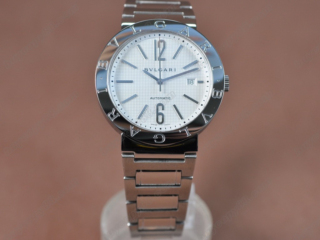 寶格麗【男性用】Bvlgari-Bvlgari Men Auto SS/SS White 2892 自動機芯搭載7