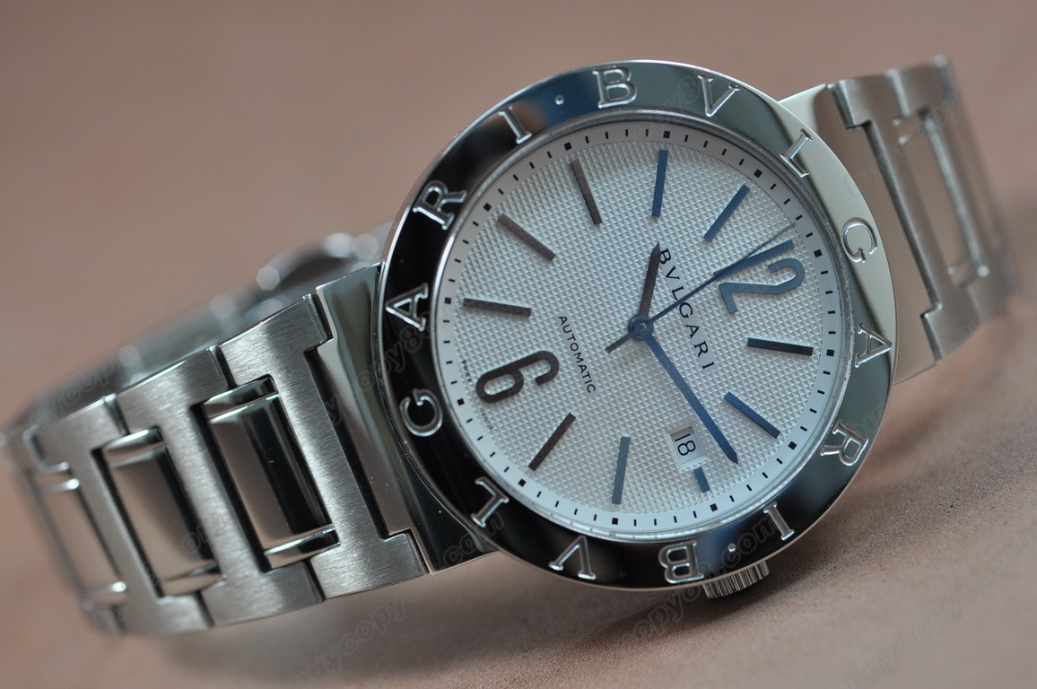 寶格麗【男性用】Bvlgari-Bvlgari Men Auto SS/SS White 2892 自動機芯搭載5