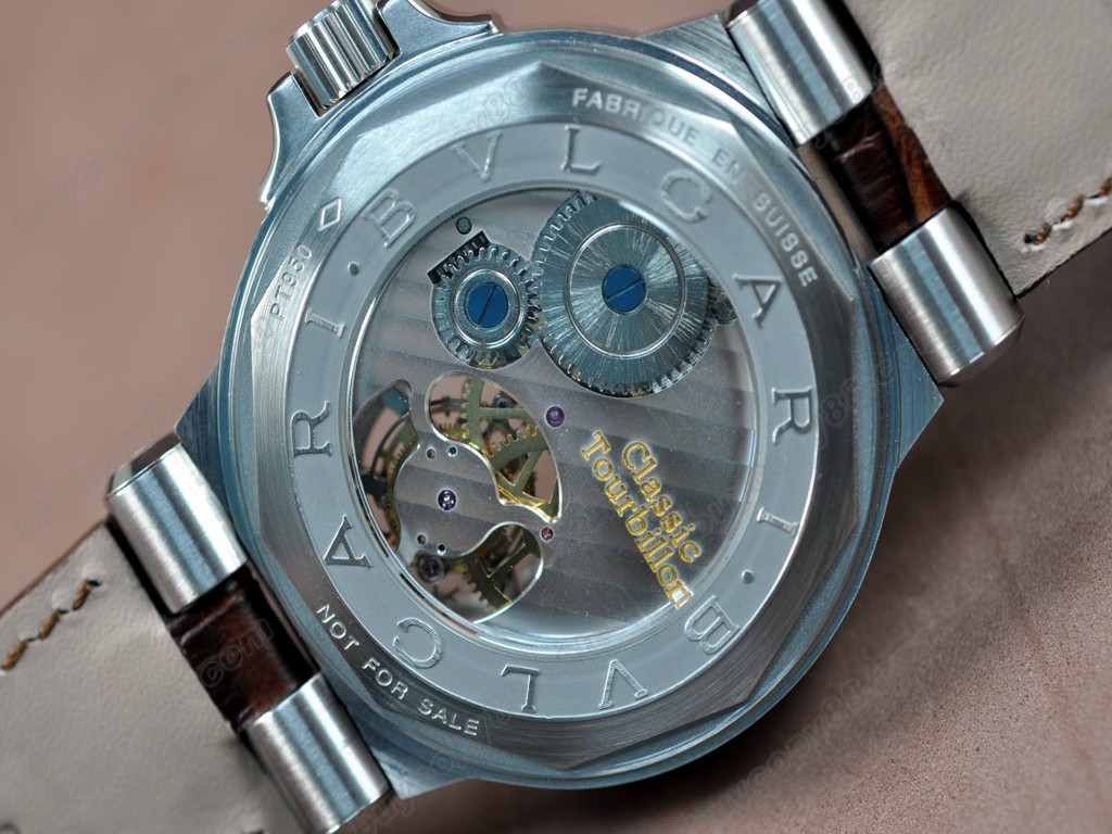 寶格麗 【男性用】Diagono SS/LE White Asian Flying Tourbillon 手上鏈搭載3