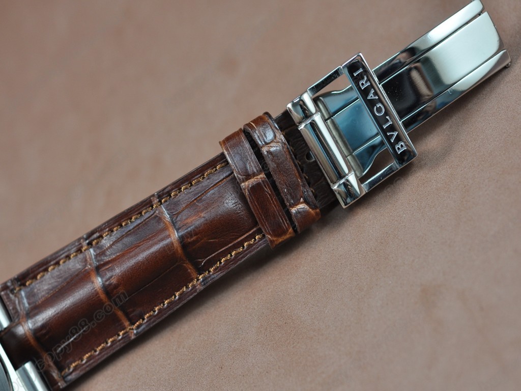 寶格麗 【男性用】Diagono SS/LE White Asian Flying Tourbillon 手上鏈搭載1