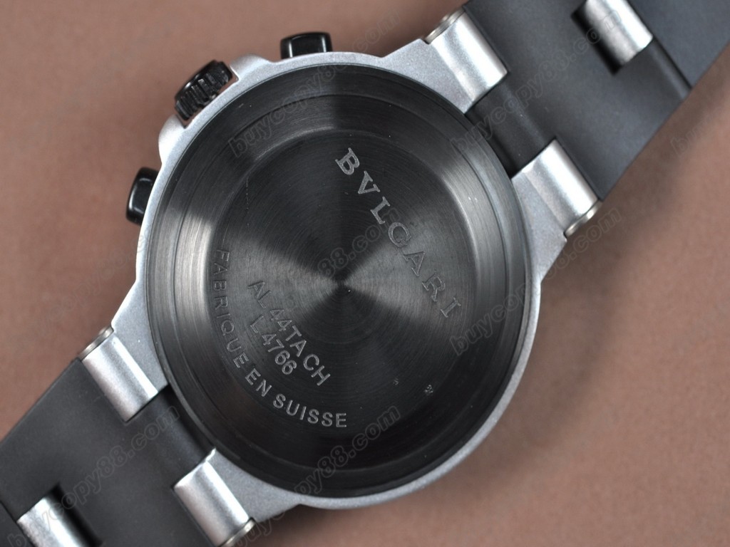 寶格麗 【男性用】 Diagono Aluminium Chrono RU Carbon dial A-7750 自動機芯搭載8