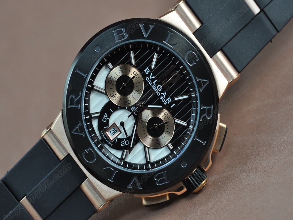 寶格麗【男性用】Diagono Aluminium ChronoOS20 石英機芯搭載 6