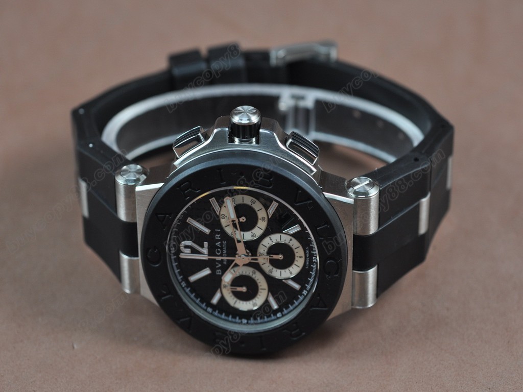 寶格麗 【男性用】 Diagono Aluminium Chrono SS RU Asian 7750自動機芯搭載0