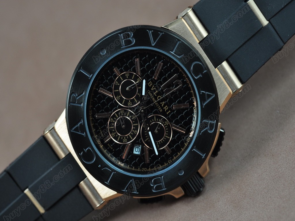 寶格麗 【男性用】 Diagono Aluminium RG Japan OS20 石英機芯搭載 6