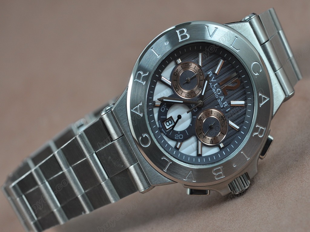 寶格麗 【男性用】Diagono Aluminium Japan OS20 石英機芯搭載 4