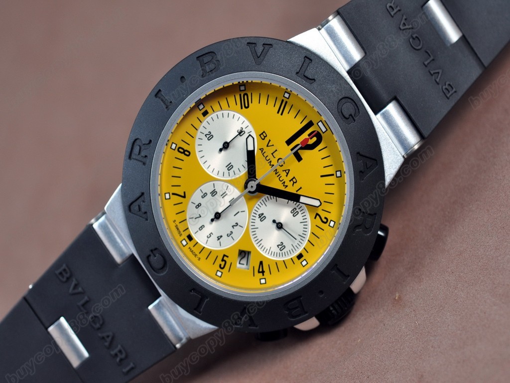 寶格麗 【男性用】 Diagono Aluminium Chrono SS RU Asian 7750自動機芯搭載6