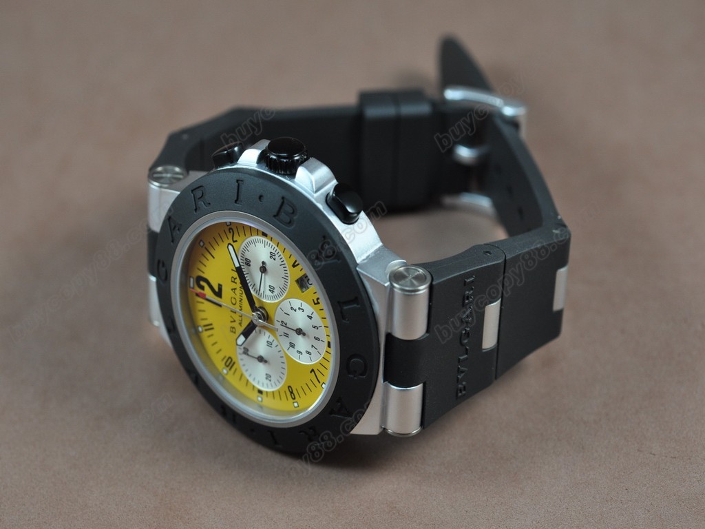 寶格麗 【男性用】 Diagono Aluminium Chrono SS RU Asian 7750自動機芯搭載4