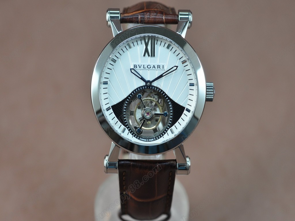 寶格麗 【男性用】 Sotirlo Bvlgari SS/LE White Flying Tourbillon 手上鏈搭載9