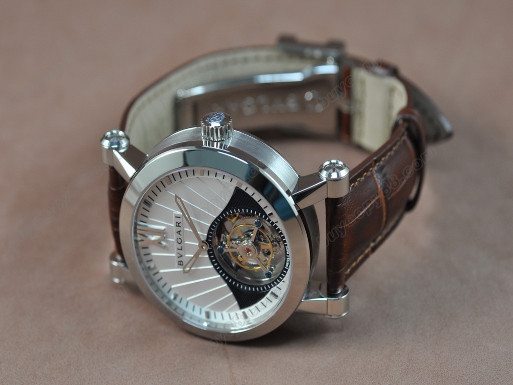 寶格麗 【男性用】 Sotirlo Bvlgari SS/LE White Flying Tourbillon 手上鏈搭載7