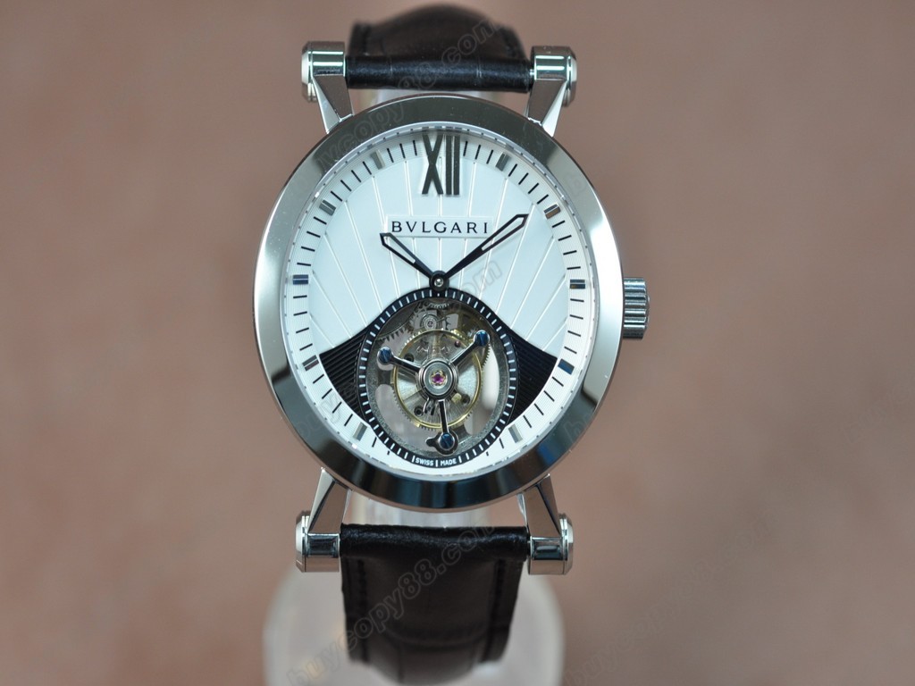 寶格麗 【男性用】 Sotirlo Bvlgari SS/LE White Flying Tourbillon 手上鏈搭載7