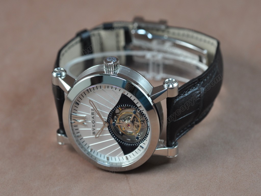 寶格麗 【男性用】 Sotirlo Bvlgari SS/LE White Flying Tourbillon 手上鏈搭載5