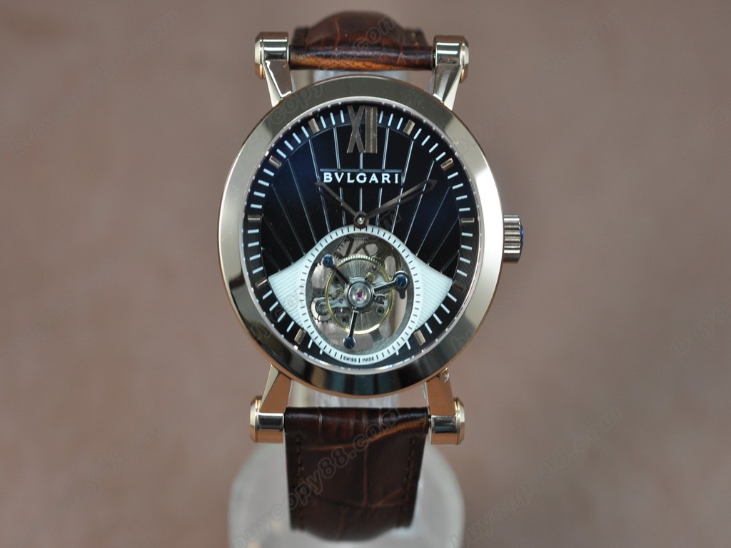 寶格麗 【男性用】 Sotirlo Bvlgari RG/LE Black Flying Tourbillon 手上鏈搭載7