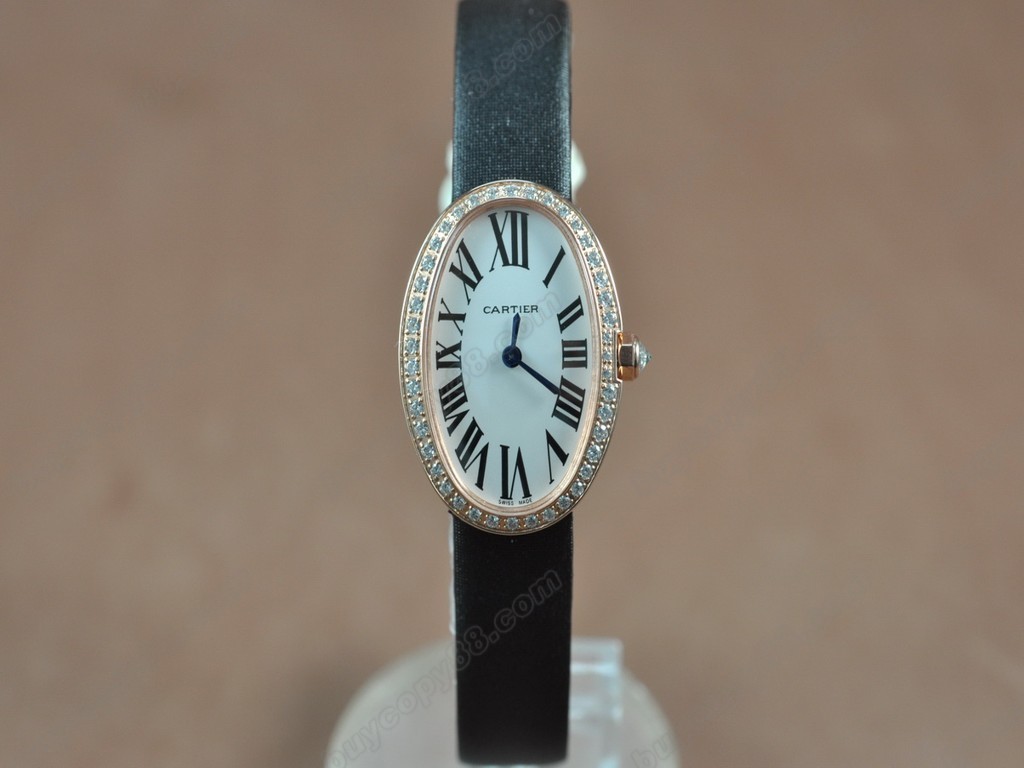 卡地亞【女性用】 Baignoire RG/Diam/LE White dial Swiss 石英機芯搭載7