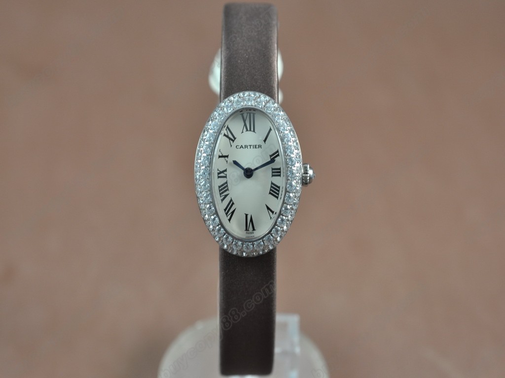 卡地亞【女性用】 Baignoire SS/Diam/LE White dial Swiss 石英機芯搭載9