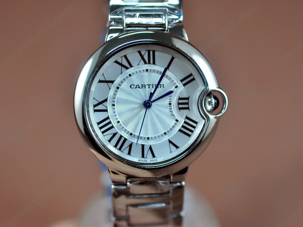 卡地亞【女性用】 Ballon Bleu de Cartier Ladies SS White 石英機芯搭載3