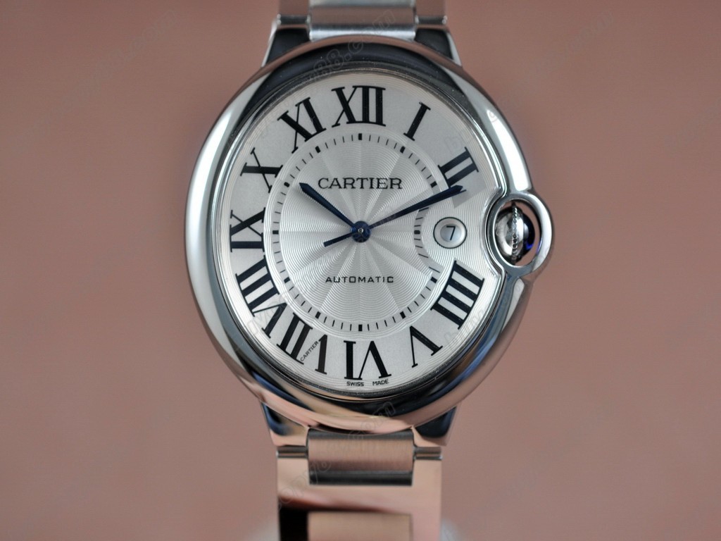 卡地亞【男性用】Ballon Bleu de Cartier Men SS White Swiss Eta 2824自動機芯搭載　4