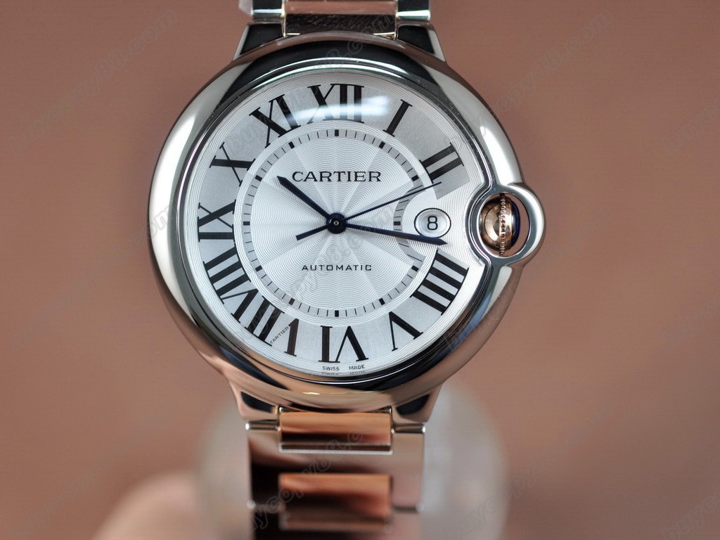 卡地亞【男性用】 Ballon Bleu de Cartier Men TT  White Swiss Eta 2824自動機芯搭載1