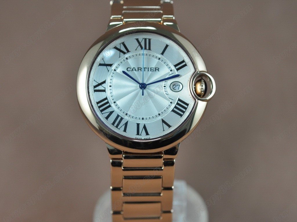 卡地亞【男性用】Ballon Bleu de Cartier RG石英機芯搭載4