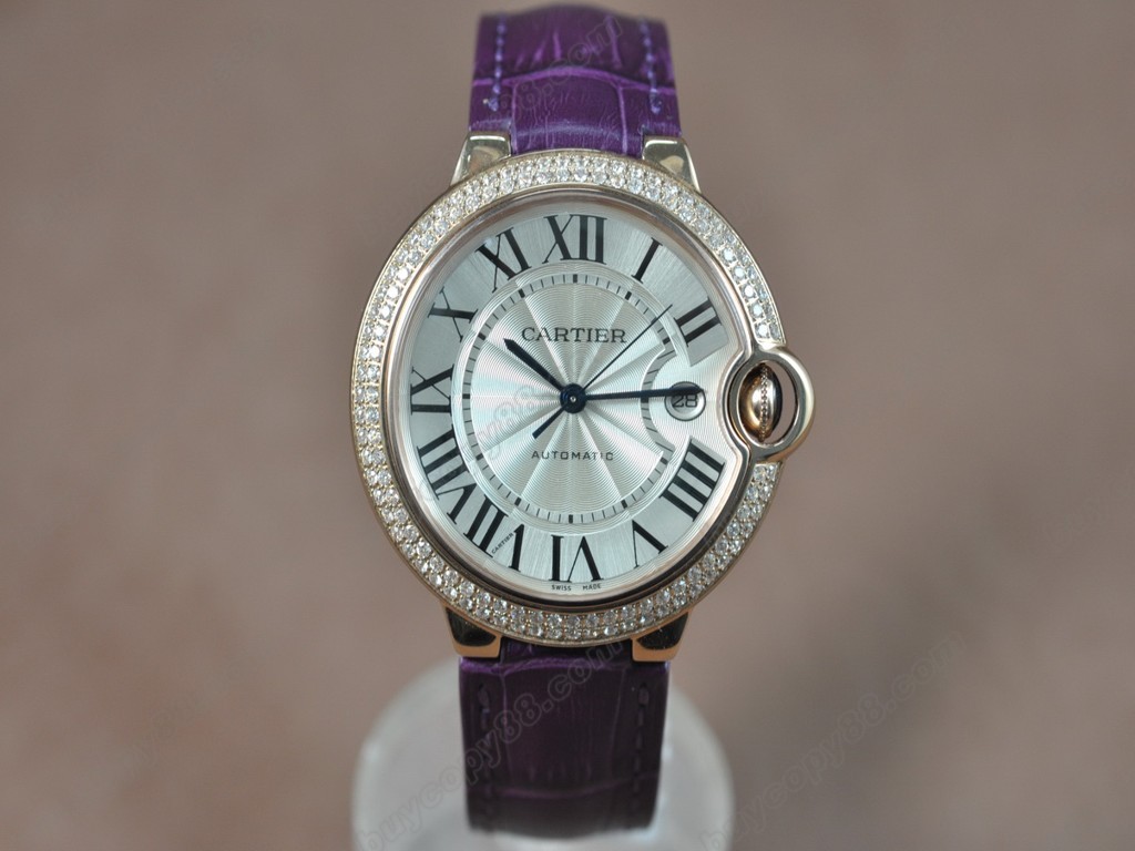 卡地亞【男性用】 Ballon Blue de Cartier RG/Diam/LE White Swiss Eta 2824-2 自動機芯搭載 9