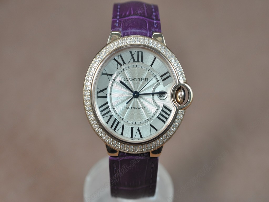 卡地亞【男性用】 Ballon Blue de Cartier RG/Diam/LE White Swiss Eta 2824-2 自動機芯搭載 9