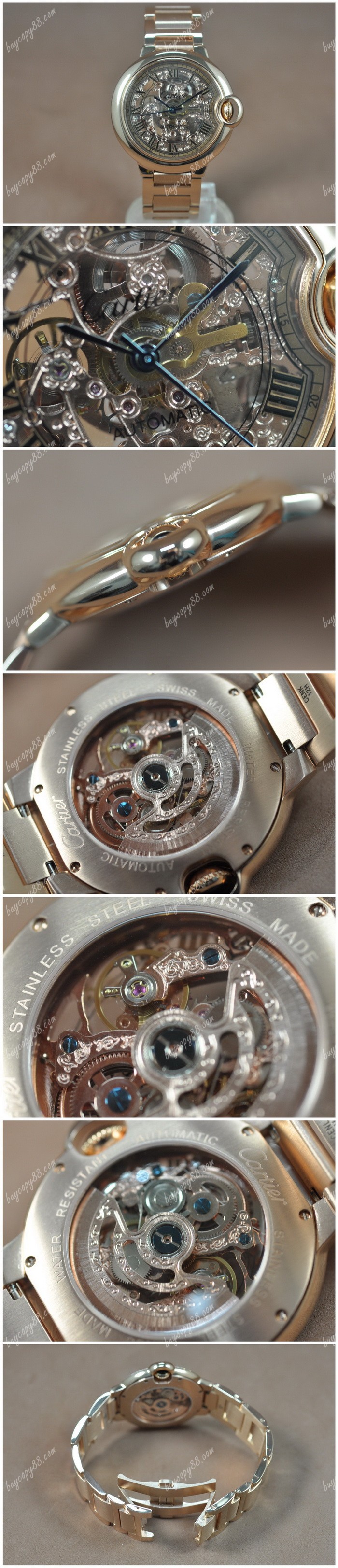 卡地亞Cartier Ballon Blue de Cartier Full 玫瑰金 Asian 2813自動機芯搭載0