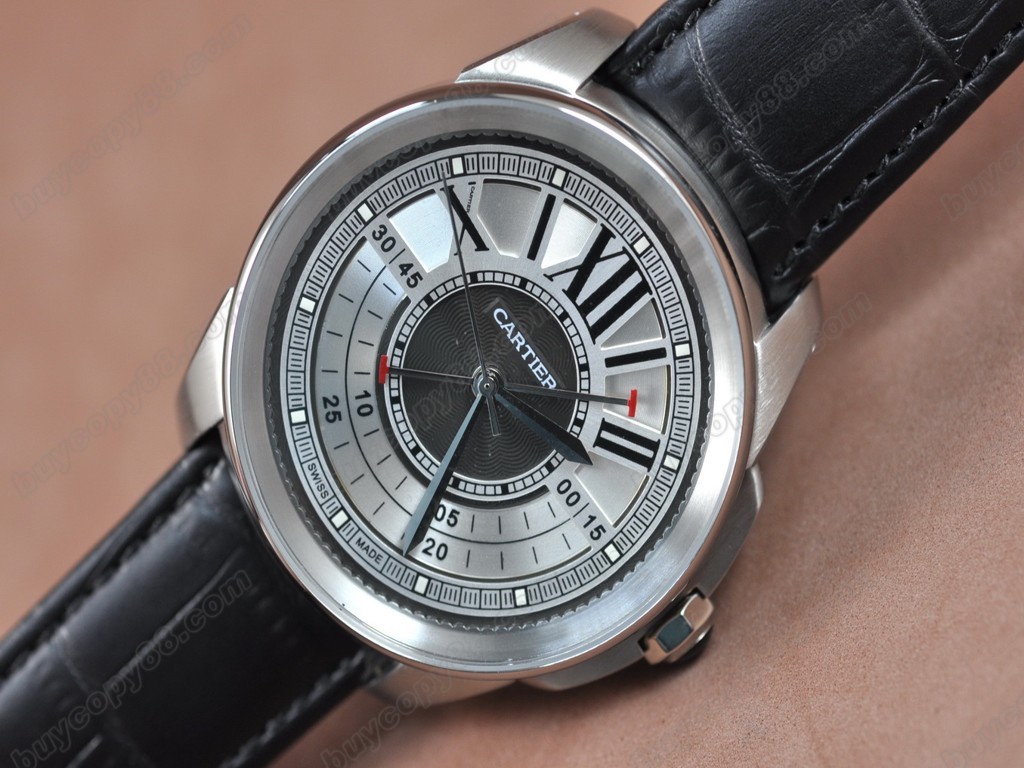 卡地亞【男性用】Calibre de cartier SS/LE/GMT White Asia 自動機芯搭載5