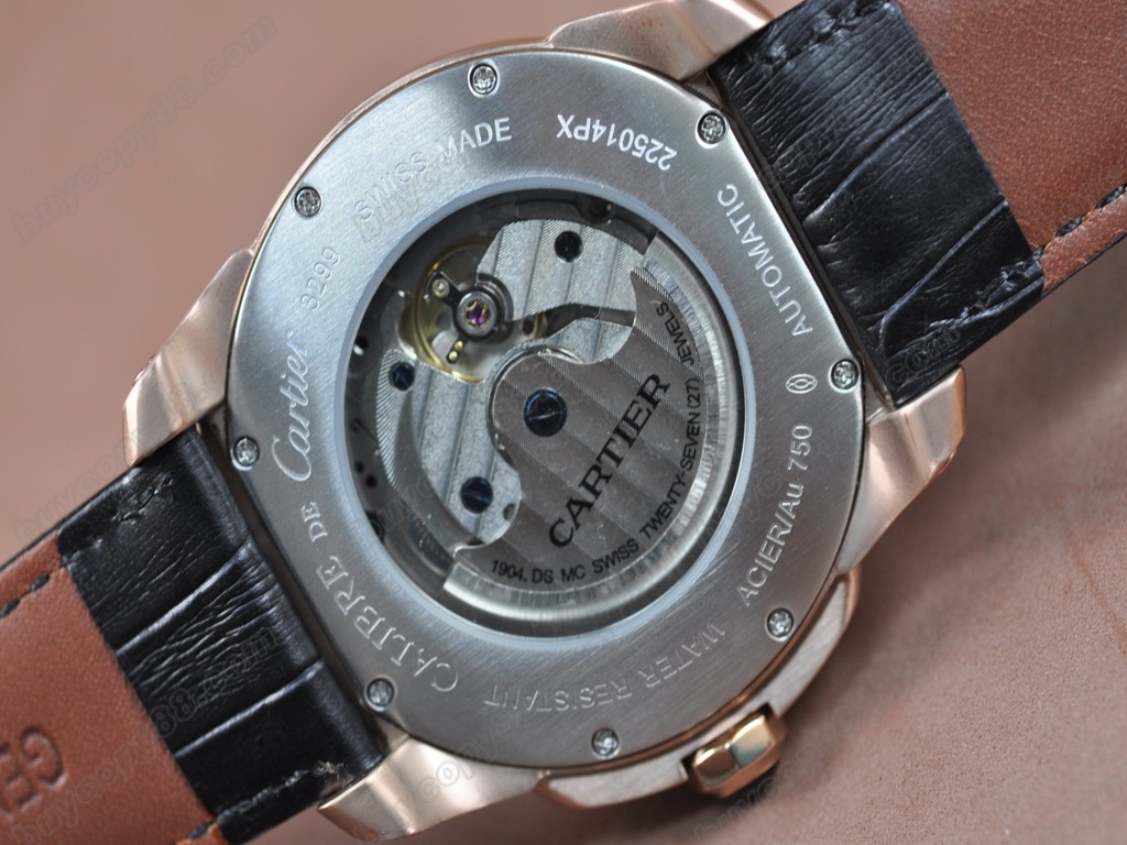 卡地亞【男性用】Calibre de cartier RG/LE Black Asia 自動機芯搭載3